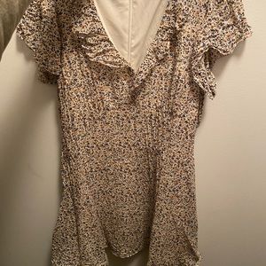 Madewell silk-ruffle mini dress, size 10, worn once
